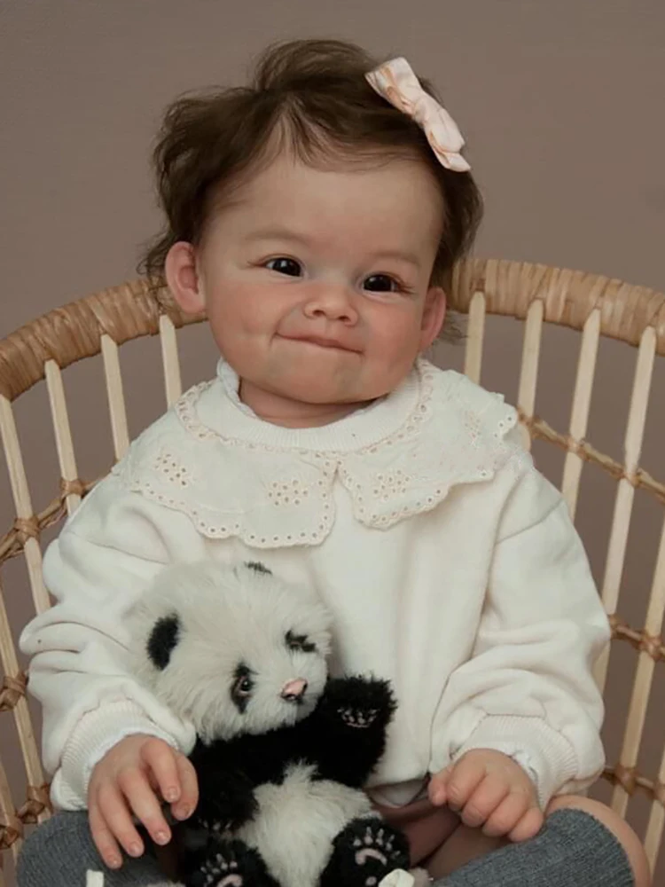 

New Arrival! 24inch Reborn Toddler Girl Raya Soft Cloth Body Rooted Hair High Quality Hand Painted Doll 3D Skin Drop Shipping