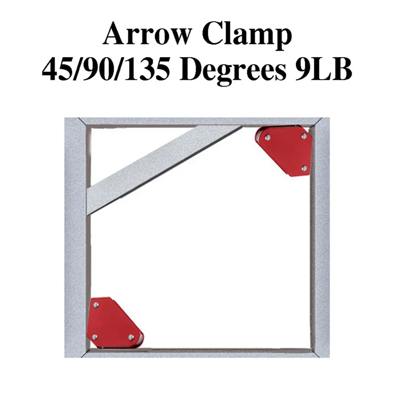 6Pcs Red Protractor Strong Magnetic Welding Positioner Magnetic Multi-Angle Welding Fixture Right-Angle Magnet Tool
