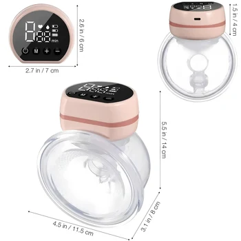 Portable Rechargeable Electric Breast Pump Integrated Silicone Breast Collector Wearable Smart Home Breast Pump