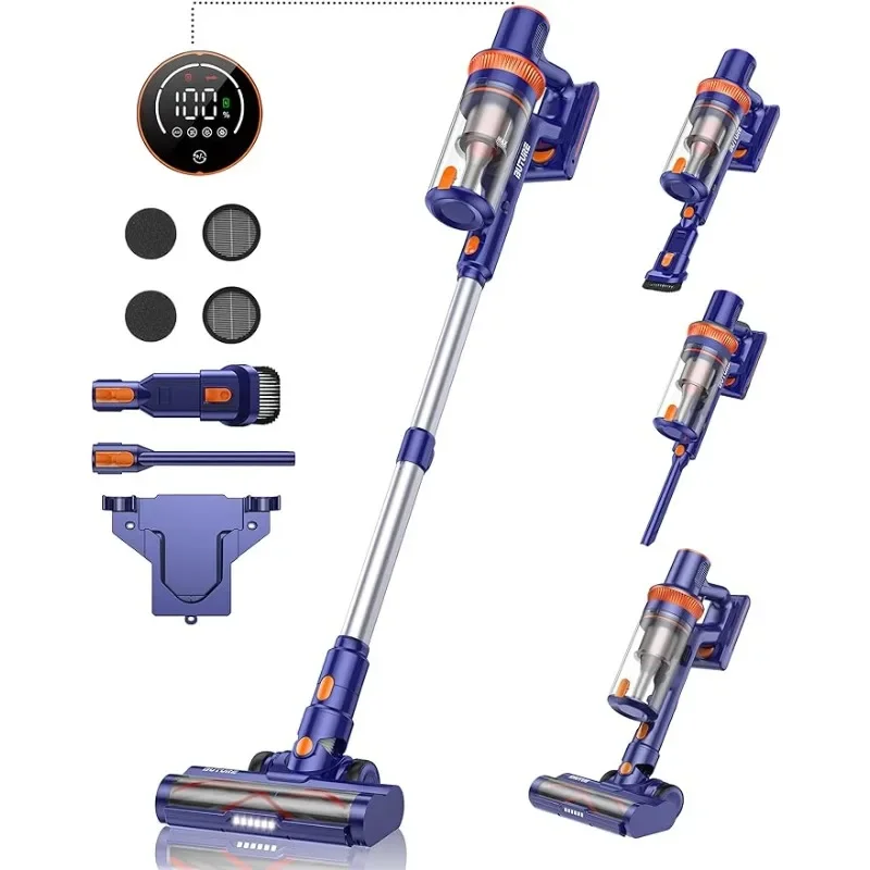 

HAOYUNMA Cordless Vacuum Cleaner, 450W 38Kpa Stick Vacuum with Brushless Motor 55 Mins Runtime Vacuum Cleaner