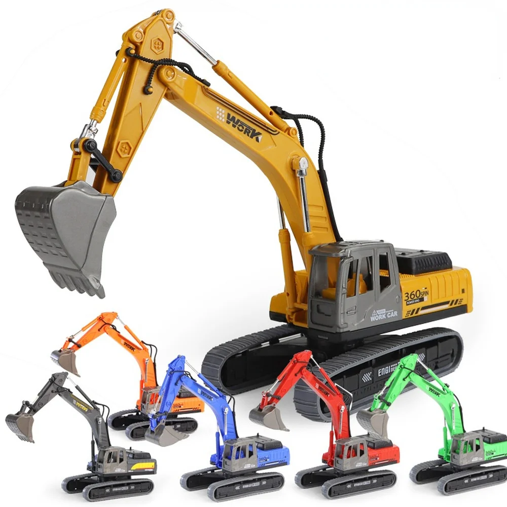 Jouet Pelleteuse Simulation Plastique - Modèle Ingénieur Éducatif Pour Enfants Intérieur Extérieur