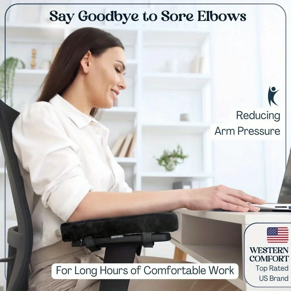 Universal Desk Chairs Memory Foam Armrest Pads for Office Chair Elbow Support Cushion and Arm Pressure Relief for Home Supplies 2