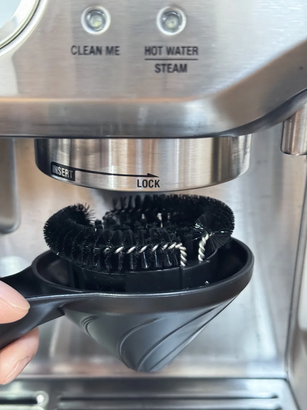Kaffeemaschine Bürstenreiniger 58 mm Espresso Group Kopf Reinigungsbürste Barista Zubehör Kommerzielles Kaffeemaschinen-Reinigungswerkzeug – Detail 11