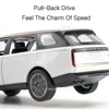 1/24 Land Rover Range Rover SV 2022 Car Model Toys Diecast Alloy SUV Doors Opened Sound Light Rubber Tire Vehicle Gifts for Kids 3