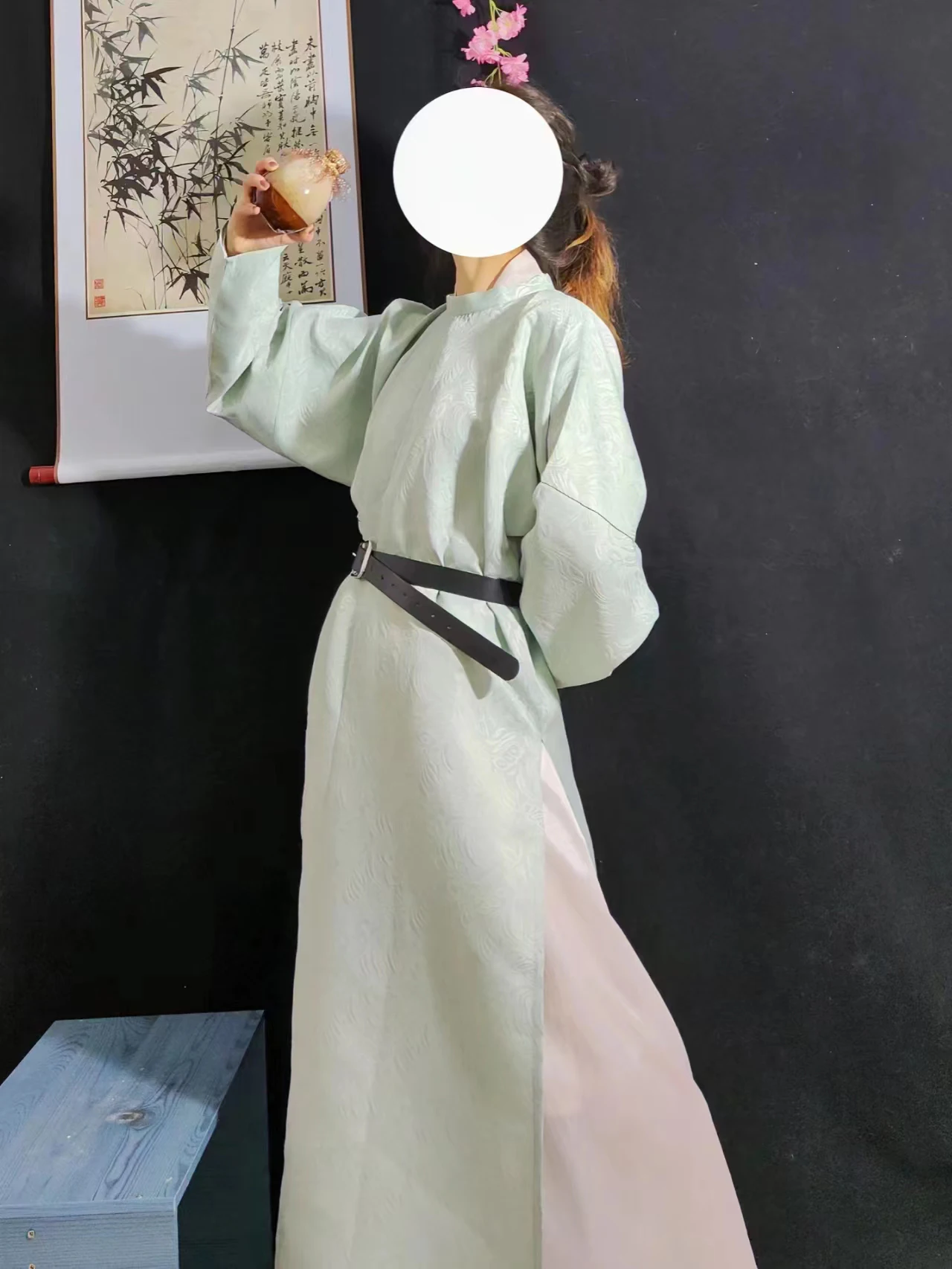 Chinese Hanfu Robe Tang Dynasty Men&Women Ancient Traditional Round Neck Robe Chinese Cosplay Costume Hanfu Plus Size