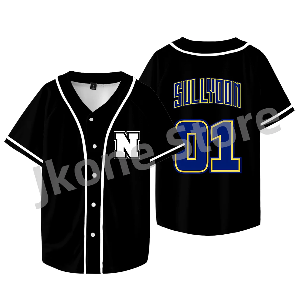 NMIXX Baseball Jacket Tour Merch T-shirts Women Men Fashion Casual KPOP Style Short Sleeve 3