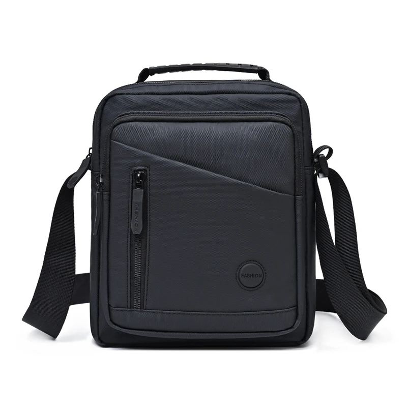 Borsa a Tracolla per Uomo in Tessuto Oxford Compatta con Tasche Multiple per Affari, Casual, Viaggi e Uso Quotidiano