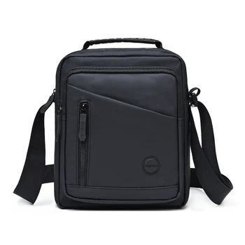 Borsa a Tracolla per Uomo in Tessuto Oxford Compatta con Tasche Multiple per Affari, Casual, Viaggi e Uso Quotidiano