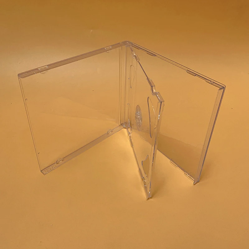 투명 하단 CD 박스 빈 CD 케이스, PP 플라스틱 밀키 투명 CD 케이스, 용량 2 디스크, 14.2cm x 12.4cm x 1.0cm, 1 개