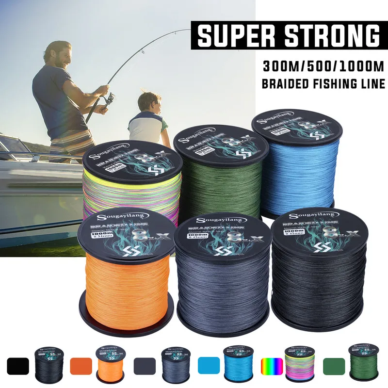 300M 500M 1000M 6 Colors Strong PE Fishing Line 8+X Strands Braided Fishing Line Multifilament,fishing line,fishing tackle