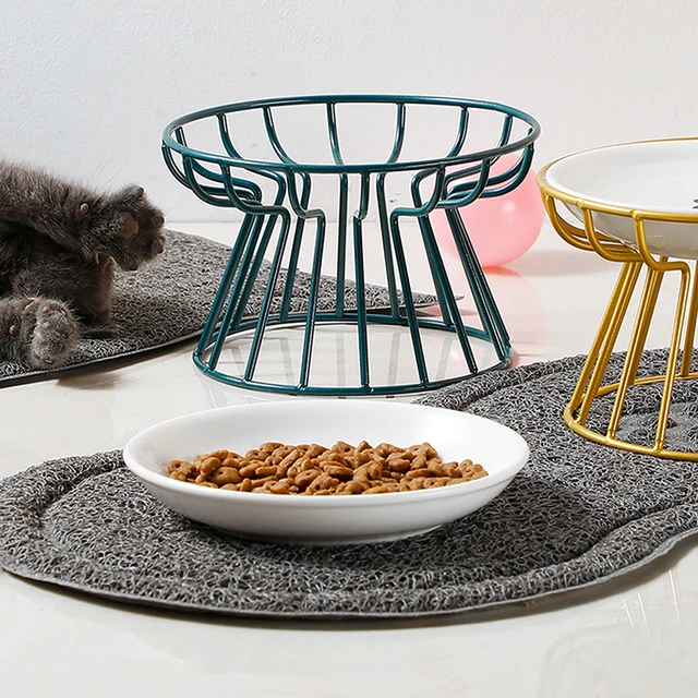 Cat Lift Bowl  Metal Stand Pet Food Snacks Feeding Elevated Feeder Kitten Puppy Dish Dog Supplies Accessories 4