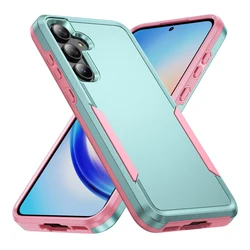 Premium Military Grade Armor Phone Case - Durable Protective Coque - Galaxy S25Edge (Pink Green)