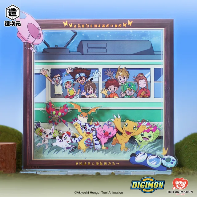 New Genuine Digimon Adventure Photo Frame Ornaments Collection Card Farewell Series Trade Card Kid Toy