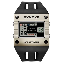 Men's Digital Sports Watch - Large Display, Waterproof, Easy-to-Read (Gold)