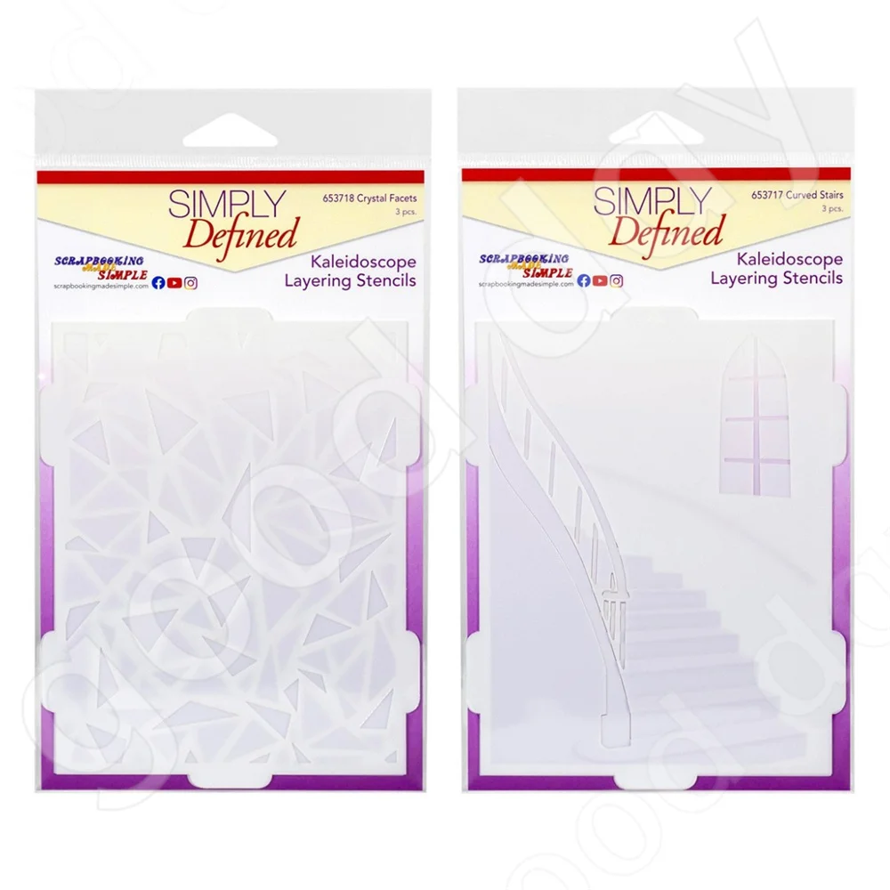 

Crystal Facets Stairs Layered Production Stencil Scrapbook Diary Decoration Embossing Template Diy Greeting Card Handmade New