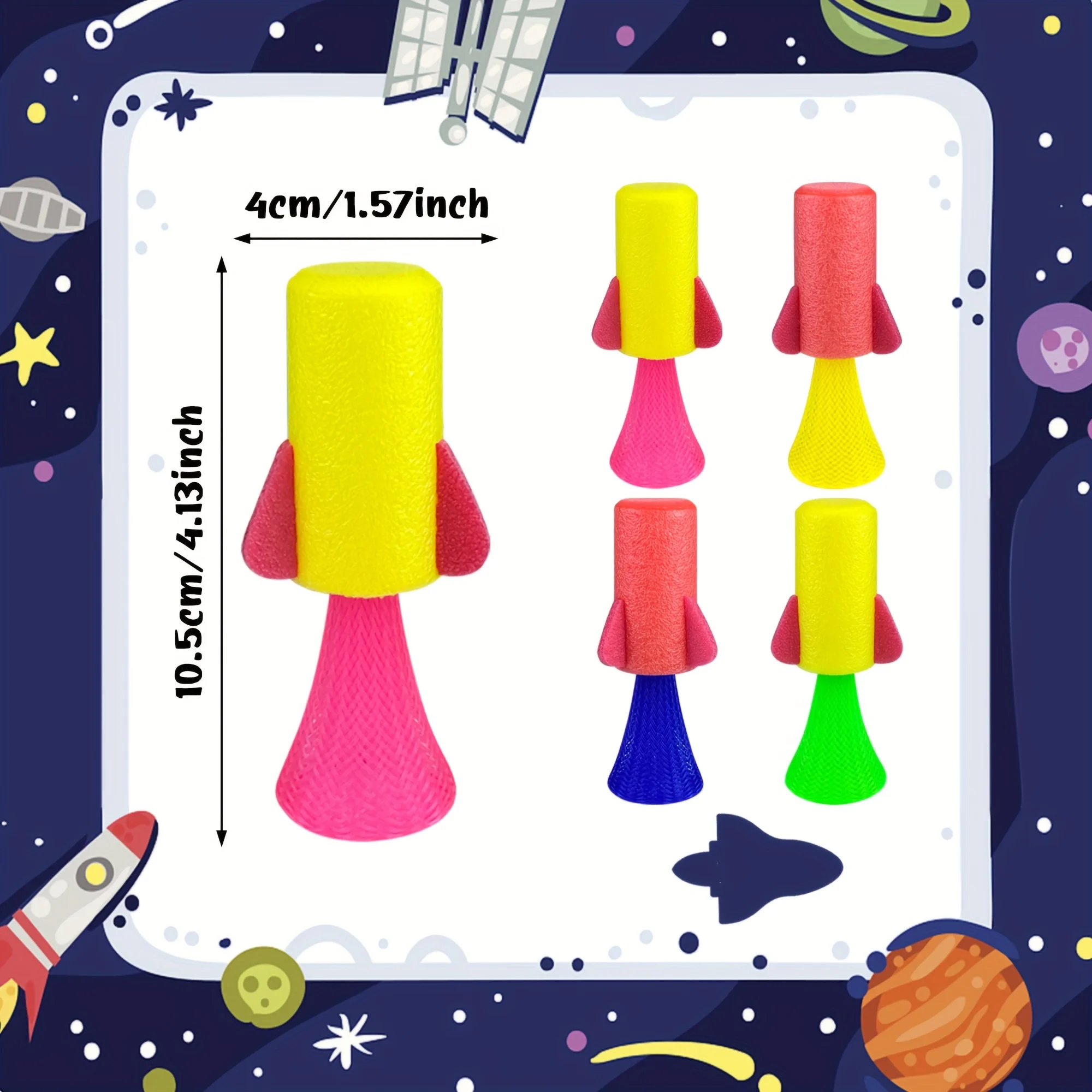 Colorful Popper Rocket Toys for Kids - Jumping Launcher Set for Parties, Goodie Bags, and Classroom Rewards