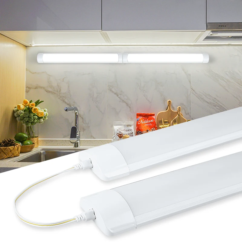 led Lights Kitchen under cabinet Lamp A85-220V 10w 20w super bright Led Tube With 1.8m switch line For Home Bedroom Indoor Lamps