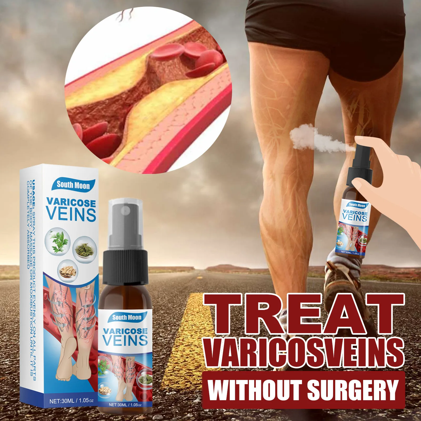 30ml Veinhealing Varicose Veins Treatment Body Care Essential Oil For