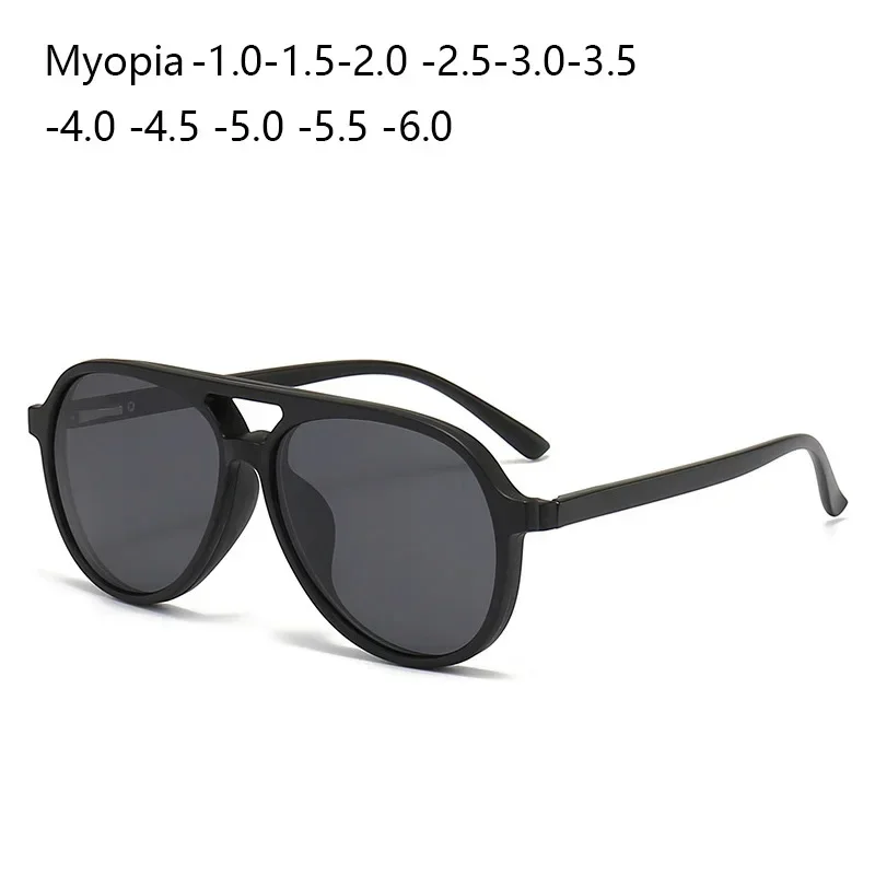 6-in-1-Pilot-polarisierte Myopie-Sonnenbrille, magnetischer Clip, für Herren und Damen, optische Verordnung, klassische Brillen – 0,5 bis -6,0