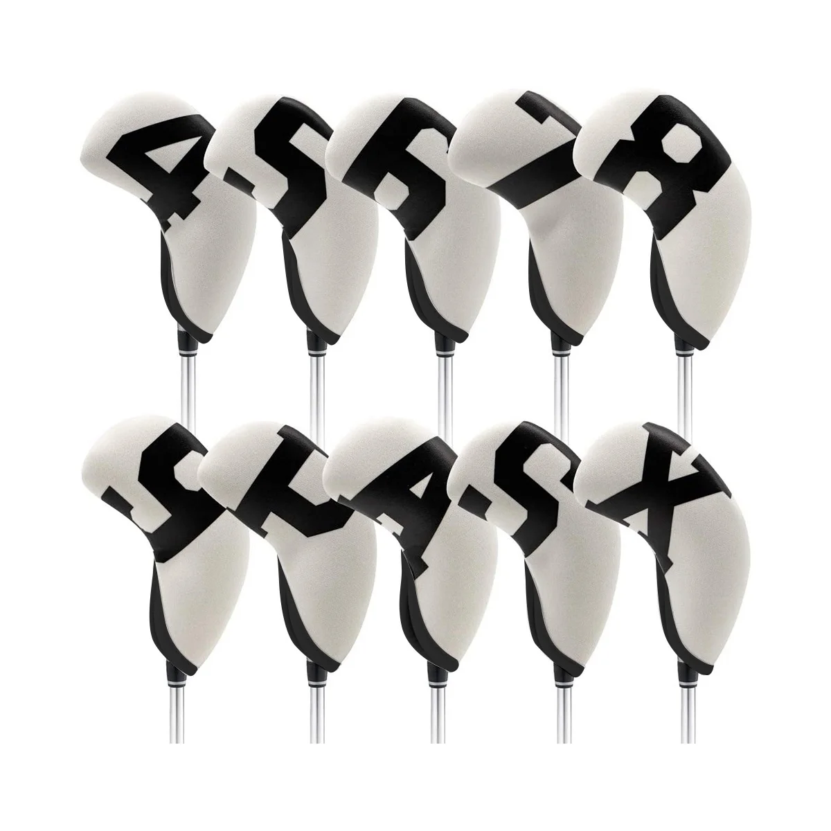 

Golf Iron Covers,Neoprene Golf Iron Covers Set ,Golf Club Head Covers for Iron Club Fit All Brands Golf Iron Cover,D