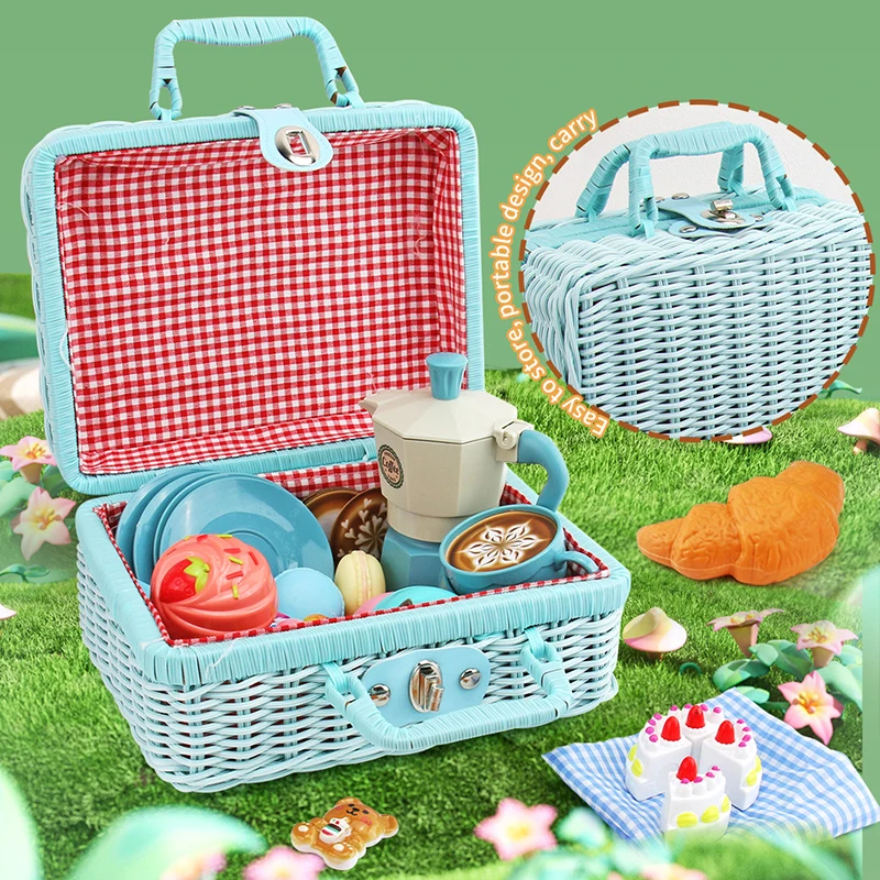 Kids Picnic Tea Set Toy Playhouse