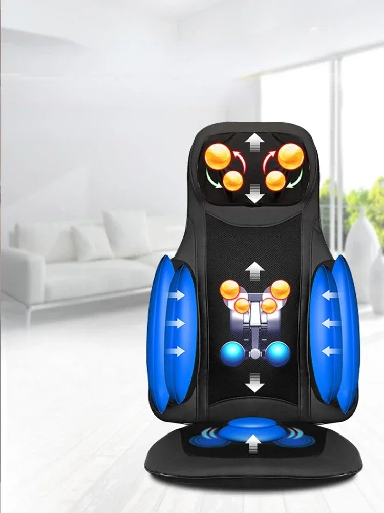 Thai Luxury Open-Back Chair Cushion, Air Compression Shiatsu Mat, Vibration Massage Mat, Full Body Acupressure Massager for Home 4