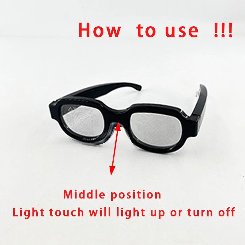 LED Light-Up Glasses Cyberpunk Style Cosplay Accessory for Adults (Generic)