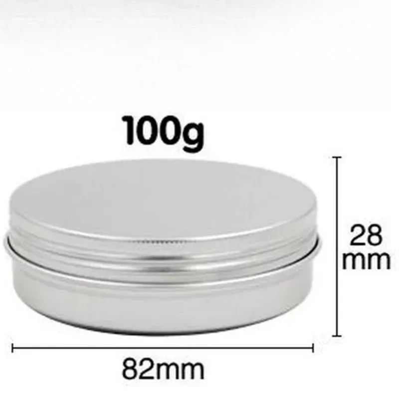 Household 1pc Steel Round Tin Cans100g Screw Top Lid Storage Beard Lip Balm Oil Craem Empty Can Candle Jars with Lid Wholesale