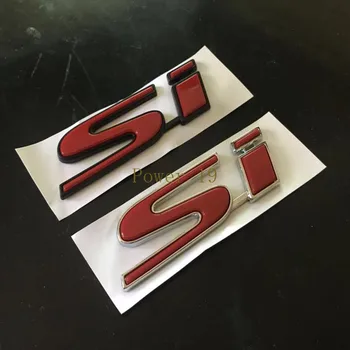 Emblema Adesivo Cromato 3D con Logo SI per Accessori Auto CX Civic