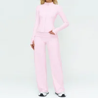 BIANHUI femmes survêtement Yoga ensemble ample décontracté femmes Sports de plein air à manches longues 2/3 pièces ensemble vêtements de sport femme vêtements de sport 5