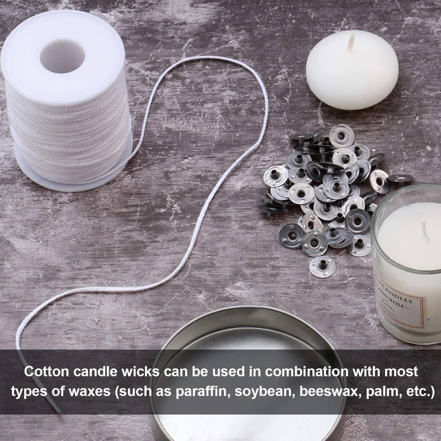 61m Cotton Candle Wick Roll Core Smokeless Aromatherapy Cylindrical Candle Thread Handmade Making Kit DIY Supplies candle wick candle wicks candle making kit candle making tool