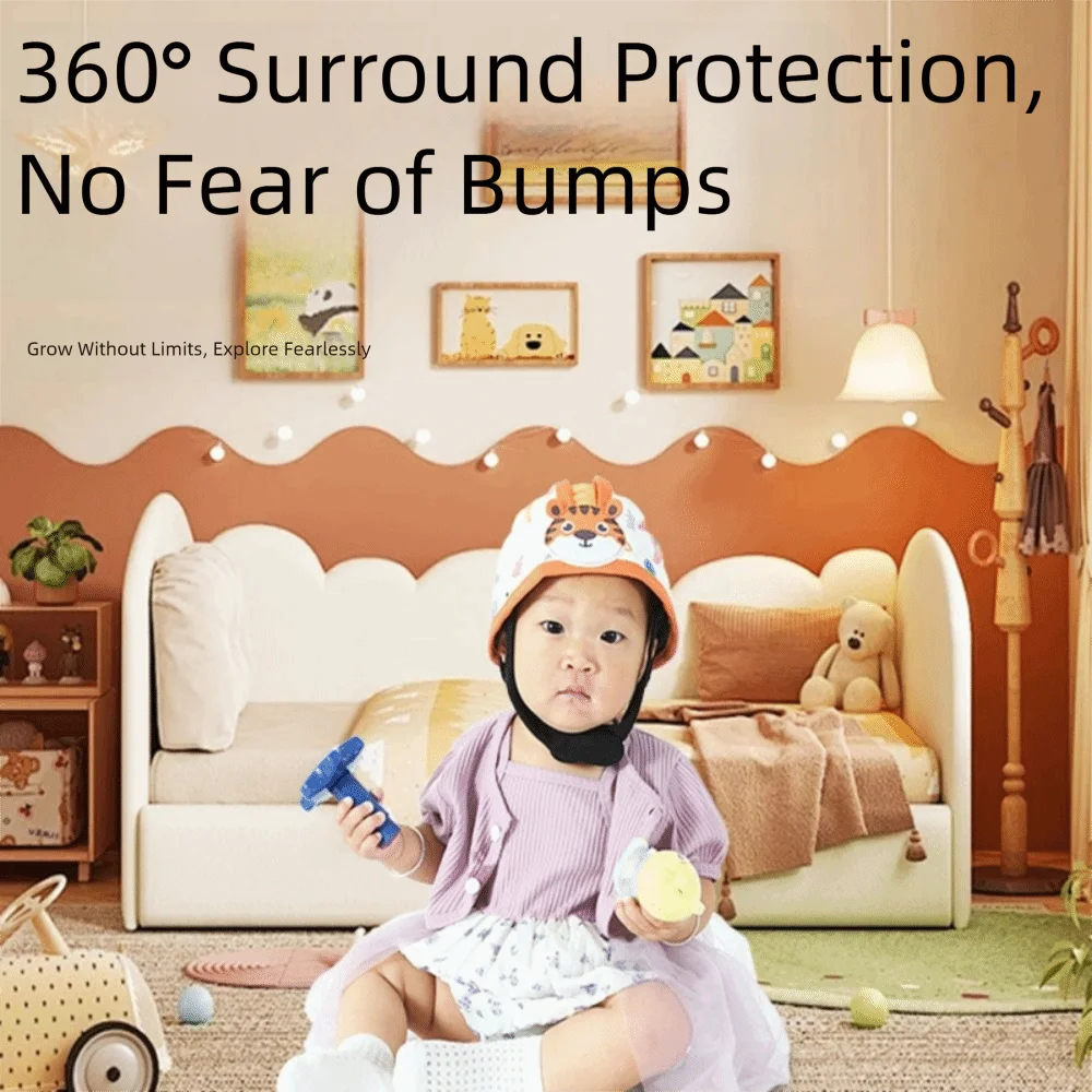 Breathable Baby Safety Hat Lightweight Anti-Collision Toddler Safety Helmet 360-Degree Protection Adjustable Child Head Cushion