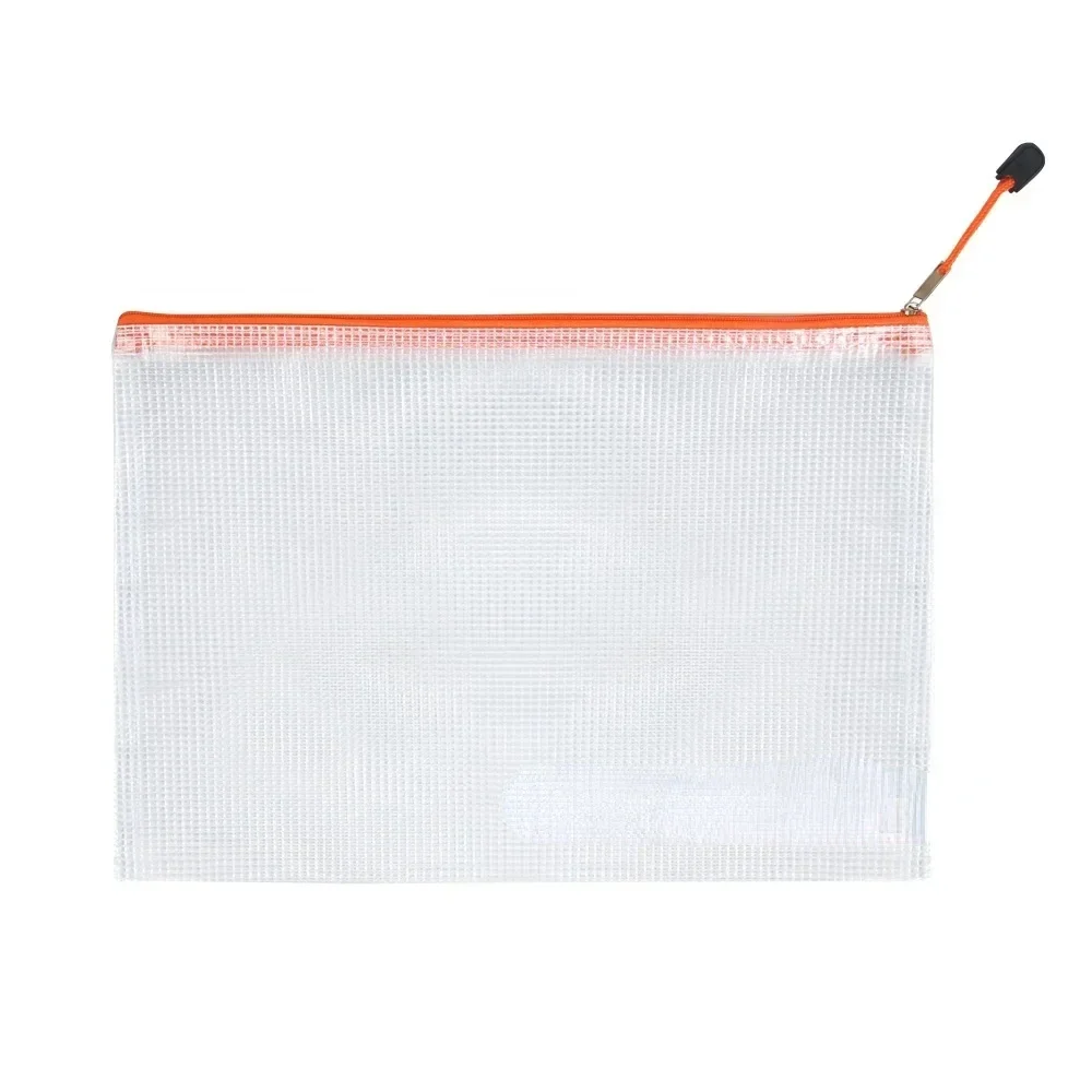 thumbnail image 1 of Bolsa de malla con cremallera, impermeable, de plástico, para documentos, multiusos, para viajes, almacenamiento, electrodomésticos de oficina, bolsas para organizar el hogar, 1 of 5