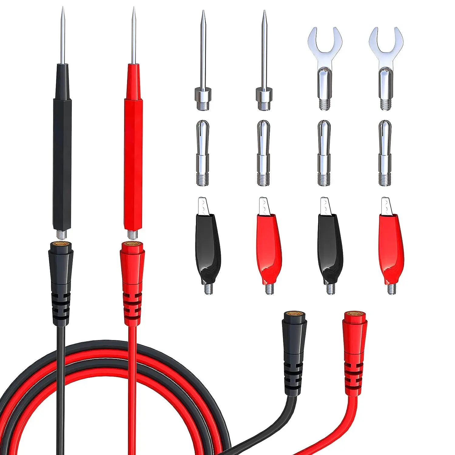 16PCS Multimeter Test Leads Kit Replacement Test Wire Set + Alligator