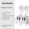 Bathroom Vanity 48 inch and Sink Combo Double Main Cabinet Combo with Double Rectangular Ceramic Sink for Small Space Bathroom 3