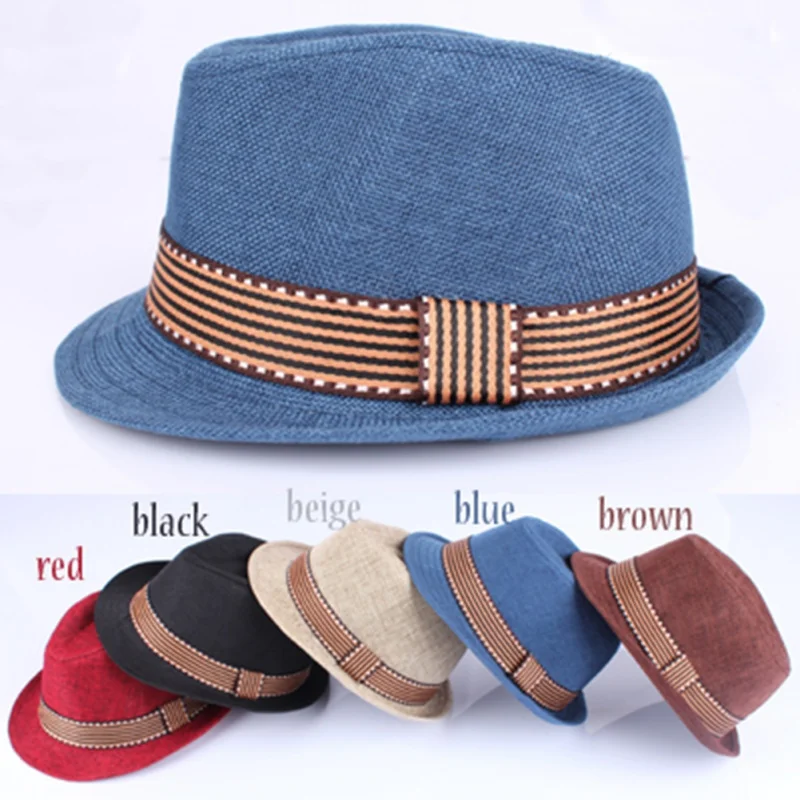 

Spring Autumn Boys Girls Children Fashion Solid Sun Hats Caps Toddler British Jazz Style Fedoras Headwear