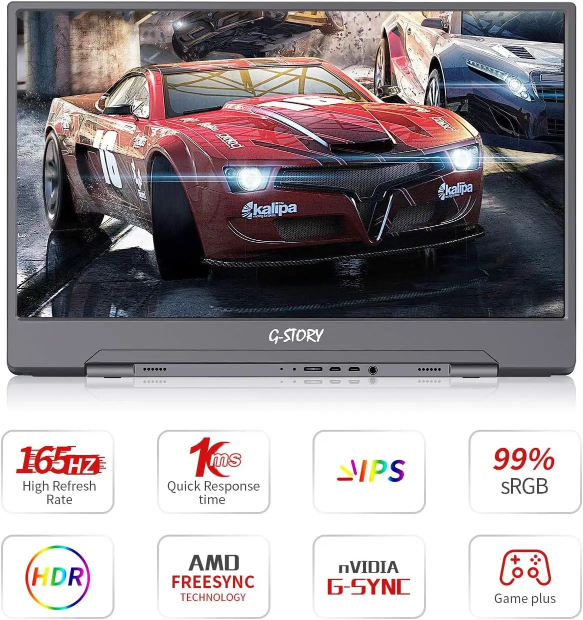 G-STORY ޴ ̹ , Ʈ PS5 NS Xbox PS4 ޴, HDMI Freesync , 15.6 ġ, 1ms 165Hz