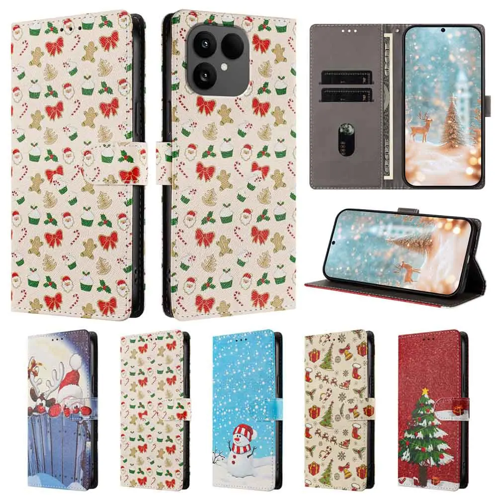 Luxury Flip Leather Wallet Phone Case - Christmas Edition
