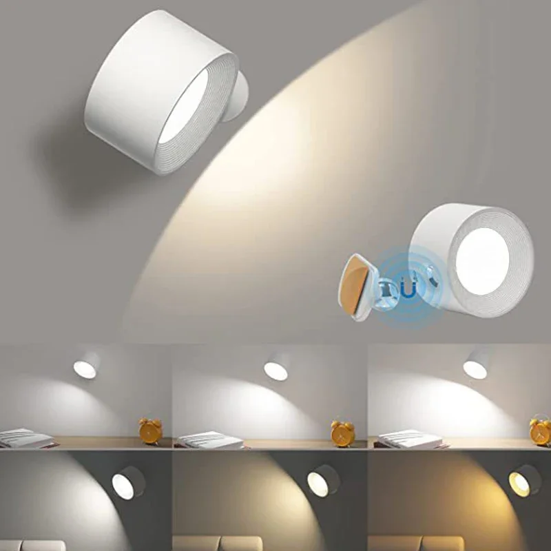 

Modern Decoration Wall Lamp USB Charging LED Bedside Reading Light Living Room Lighting Touch Adjustment Remote Control Lights