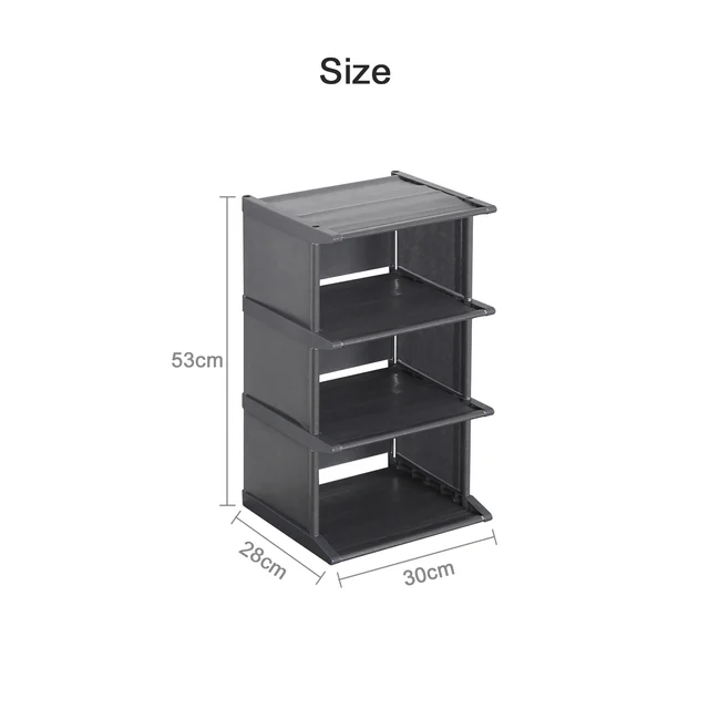 Multi-layer Shoes Rack for Hallway Dustproof Shoe Cabinets Space-saving Stand Shoes Shelf  Shoe Organizer and Storage Shoerack Gray 4L