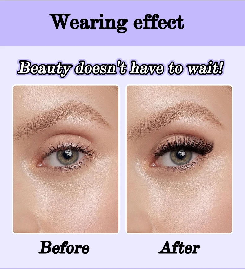 Description Picture 3 of itemNon-adhesive magnetic eyelashes, a set of reusable magnetic eyelashes, soft and curled eyelashes, easy and quick installation