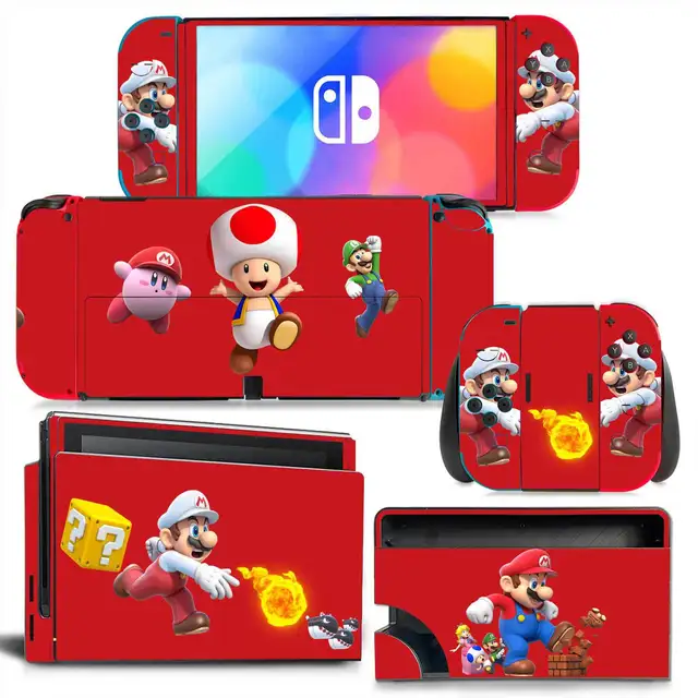 Super Mario Cartoon Color Adesivos, Consola de Jogos, Corpo Inteiro,  Decalques, Controlador Host, PS4, Pro