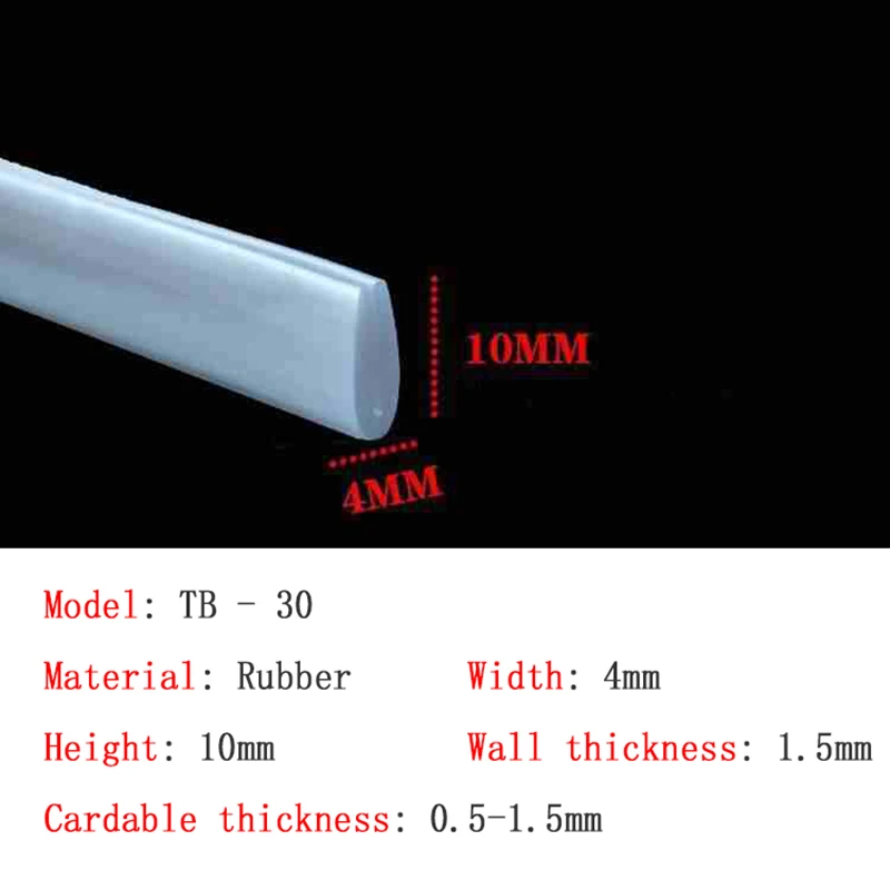 1M U-Shaped Transparent Sealing Strip Glass Table Wall Corner Wrapping Rubber Strip Child Anti-Collision Protection