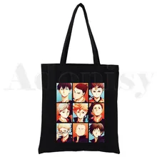 

Japanese Haikyuu Kageyama Tobio Karasuno Fly High Cute Large Capacity Storage Handbag Shoulder Bag Tote Reusable Student Bookbag