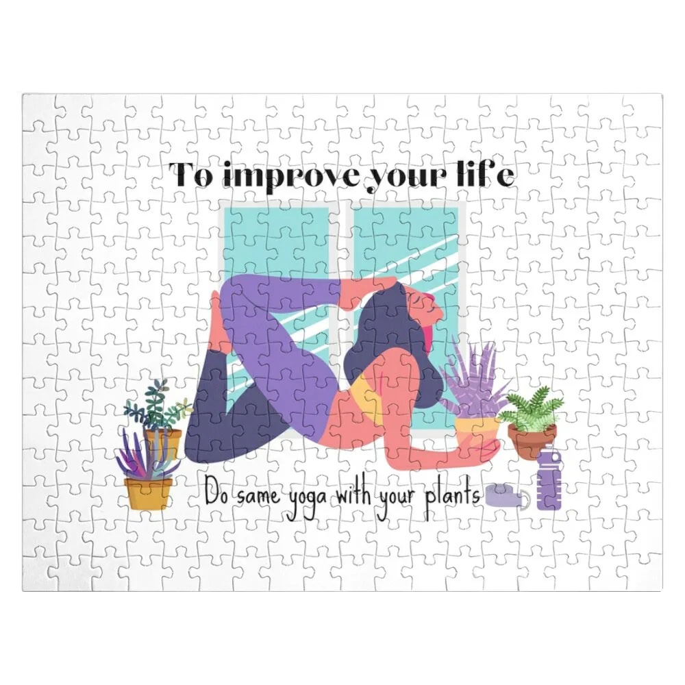 Funny Yoga Love Plants Plant Lady Jigsaw Puzzle Wooden Jigsaw Puzzle Personalized Puzzle Wooden Compositions For Children