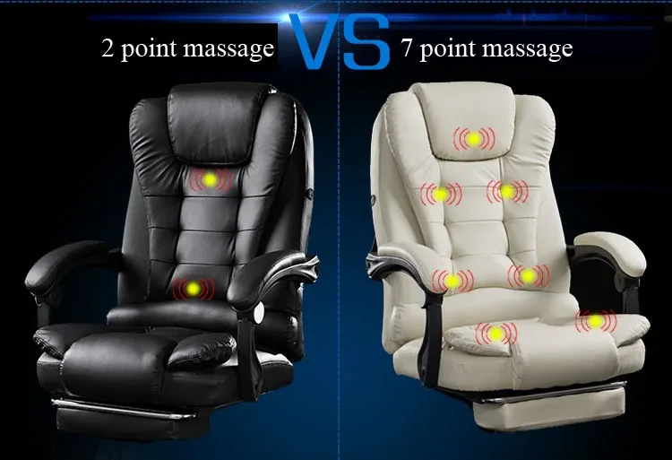 Cheap Prices Black White Leather Executive Boss Manager Swivel Office Visitor Chair Executive Ergonomic Massage Office Chairs 5