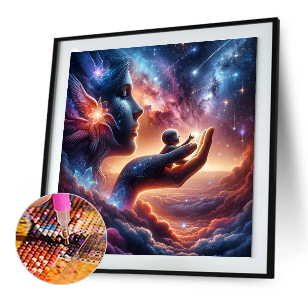 5D DIY Full Round Drill Diamond Painting Angel Girl Kit Home Decor Art Craft