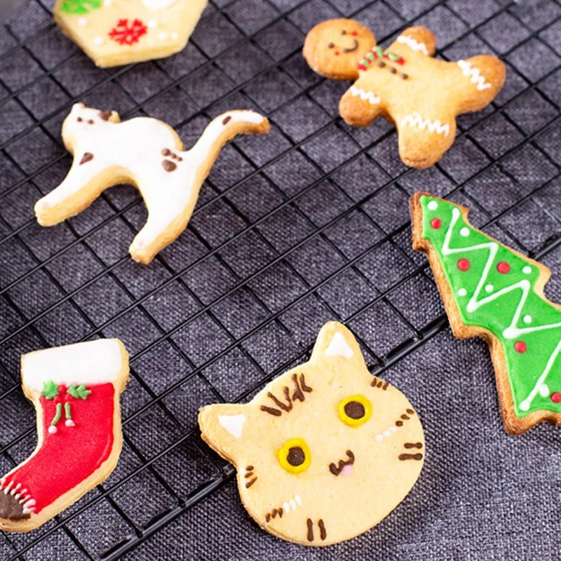 Cute Cat Cookie Cutters Small Stainless Steel Cat Cookie Mold Mini Rabbit Animal Cartoon Molds Cooking Cutter for Cookies