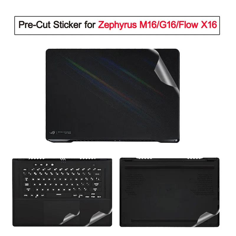 Adesivo de Vinil Anti Impressões Digitais Película de Cobertura da Pele para Asus Flow X16 Gv601 Gv601r 2023 Zephyrus G16 Gu603 Gu603z M16 Gu604 Pré-corte
