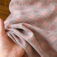 2026 New Summer Short Sleeve Sleeping Skirt 100% Cotton Yarn Weaving Jacquard Loose Pullover Mid length Plaid Skirt Home Dress - Image 6